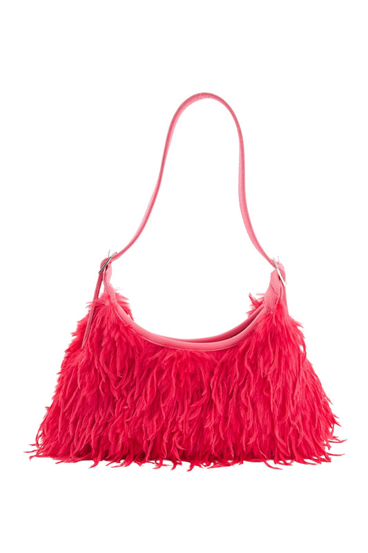 Plush Feathered Handbag