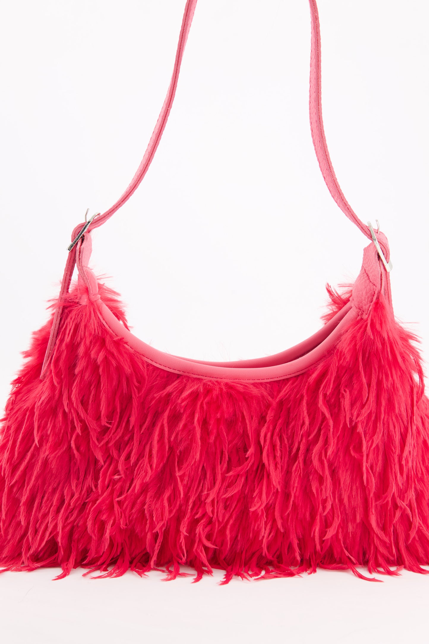 Plush Feathered Handbag