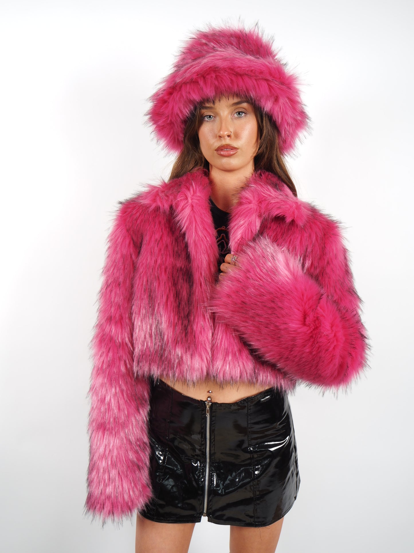 Hot Pink Cropped Jacket
