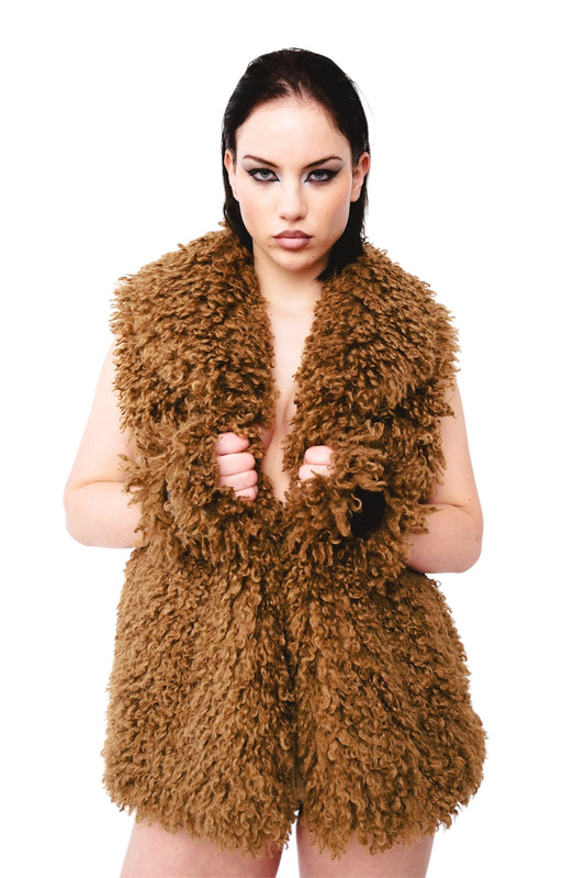 Curly Brown Gilet