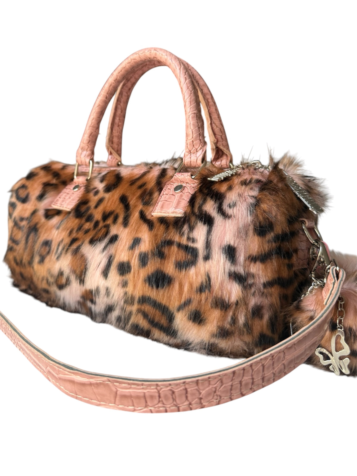Do you know what else is pink inside? Silver Sausage Duffle Bag