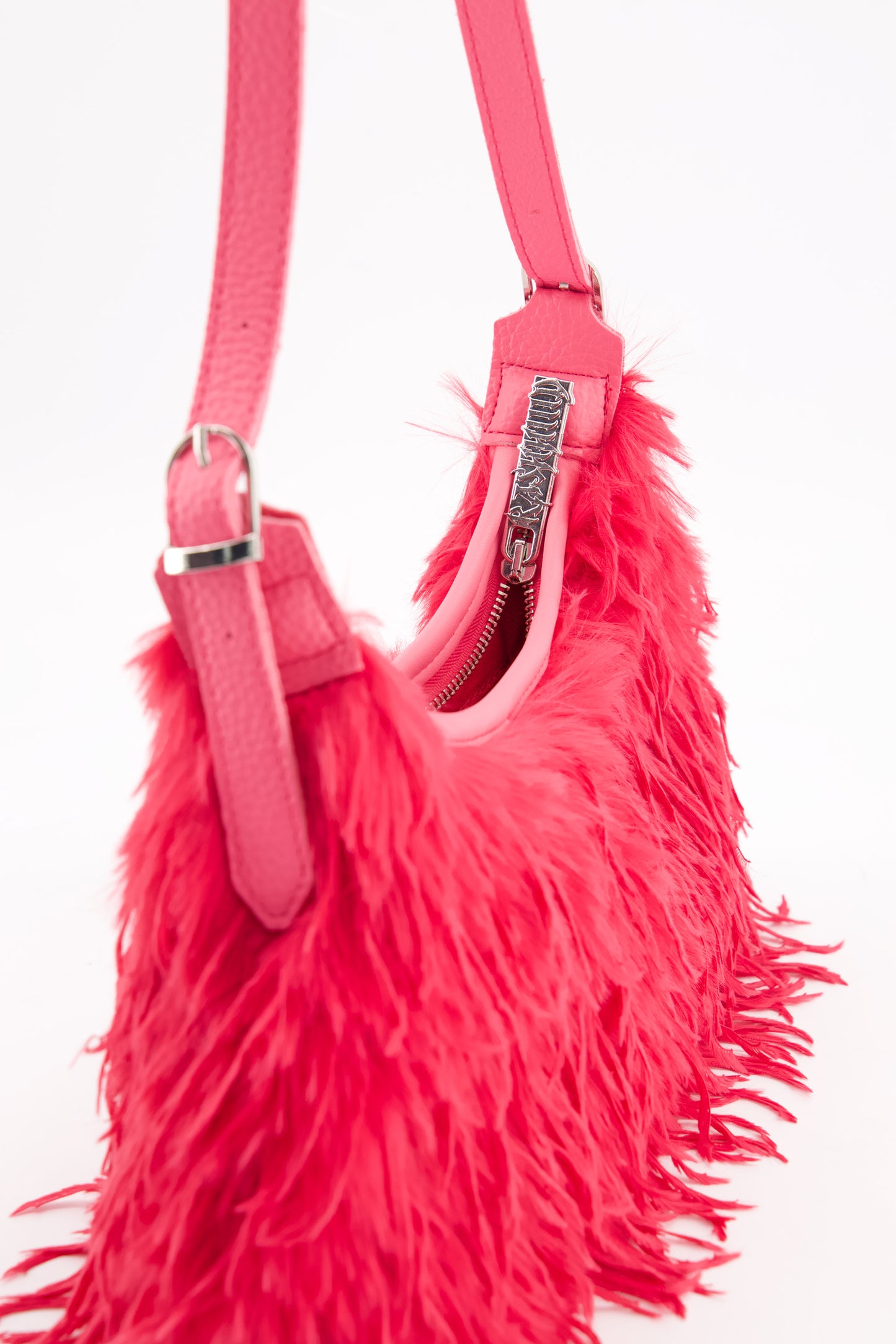 Plush Feathered Handbag
