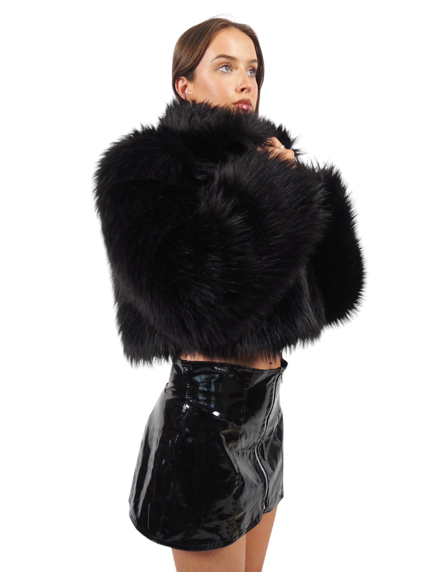 Black Ink Cropped Jacket