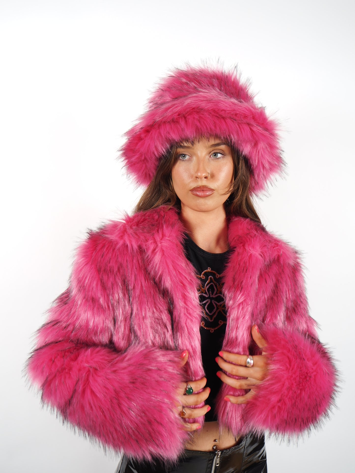 Hot Pink Cropped Jacket