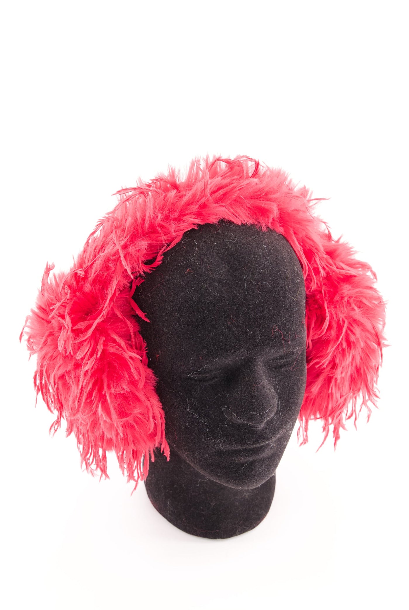 Feathered Pink Earmuffs