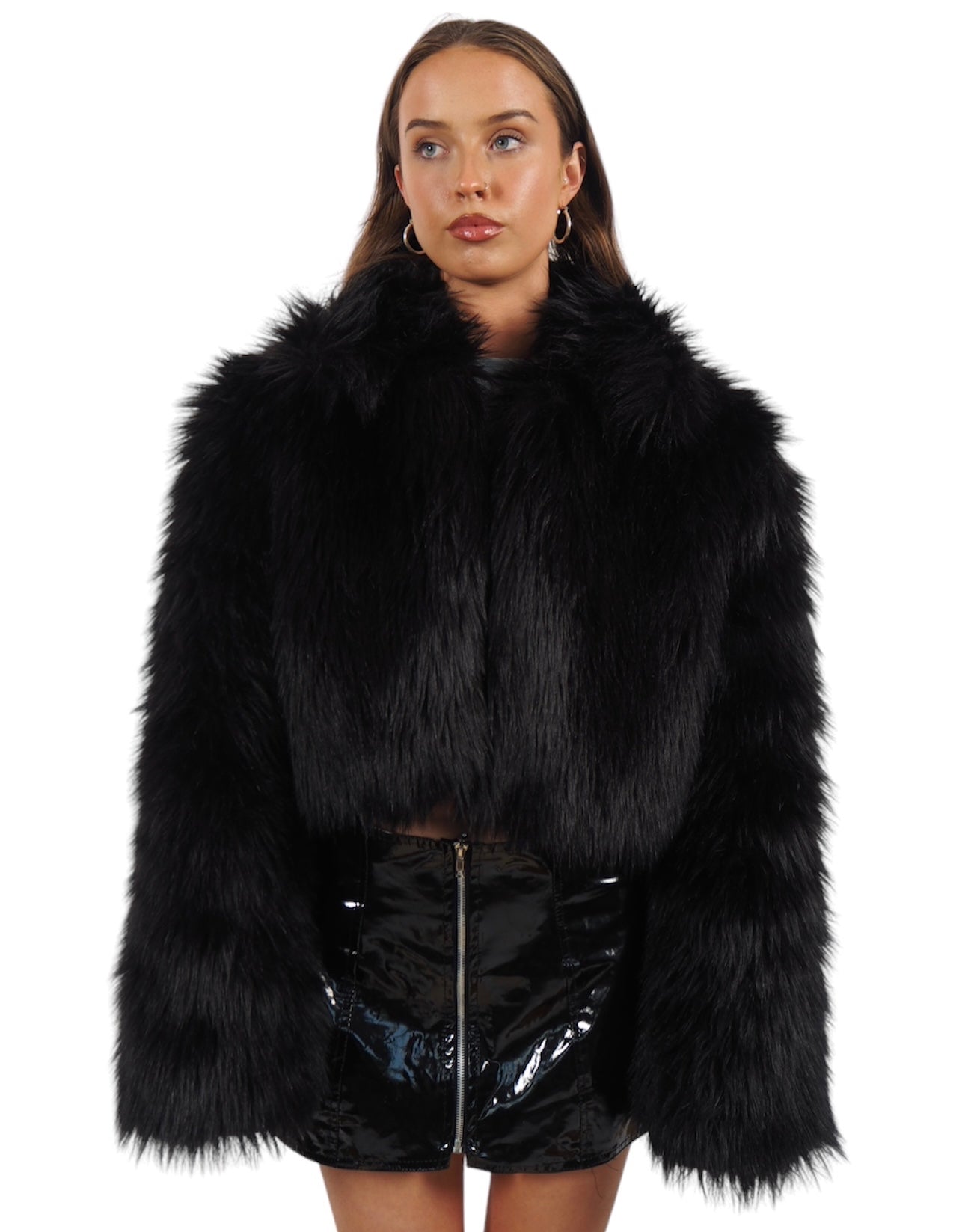 Black Ink Cropped Jacket