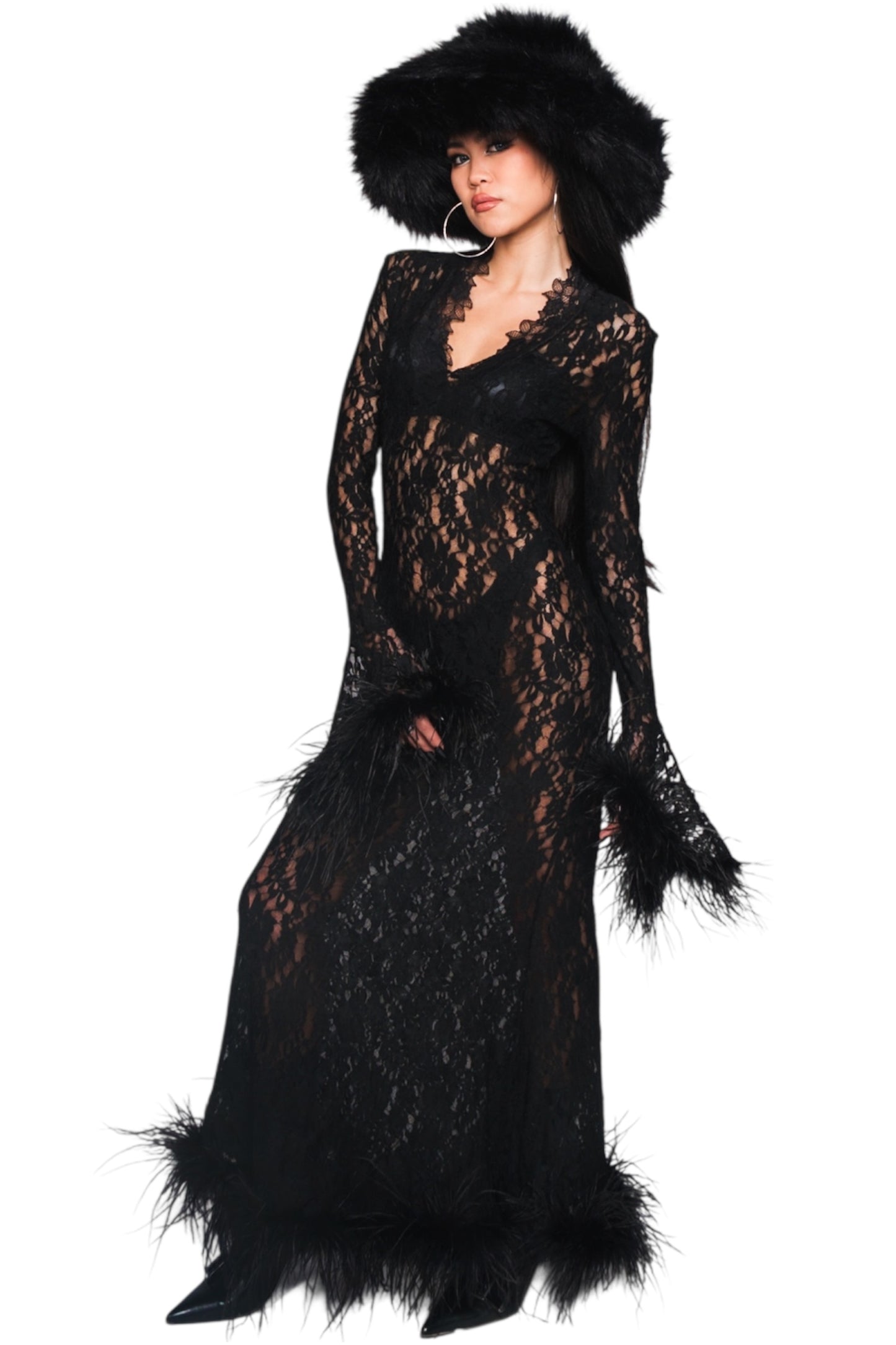 Visibly Invisible Lace Dress