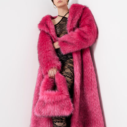Hot Pink Full Length Coat