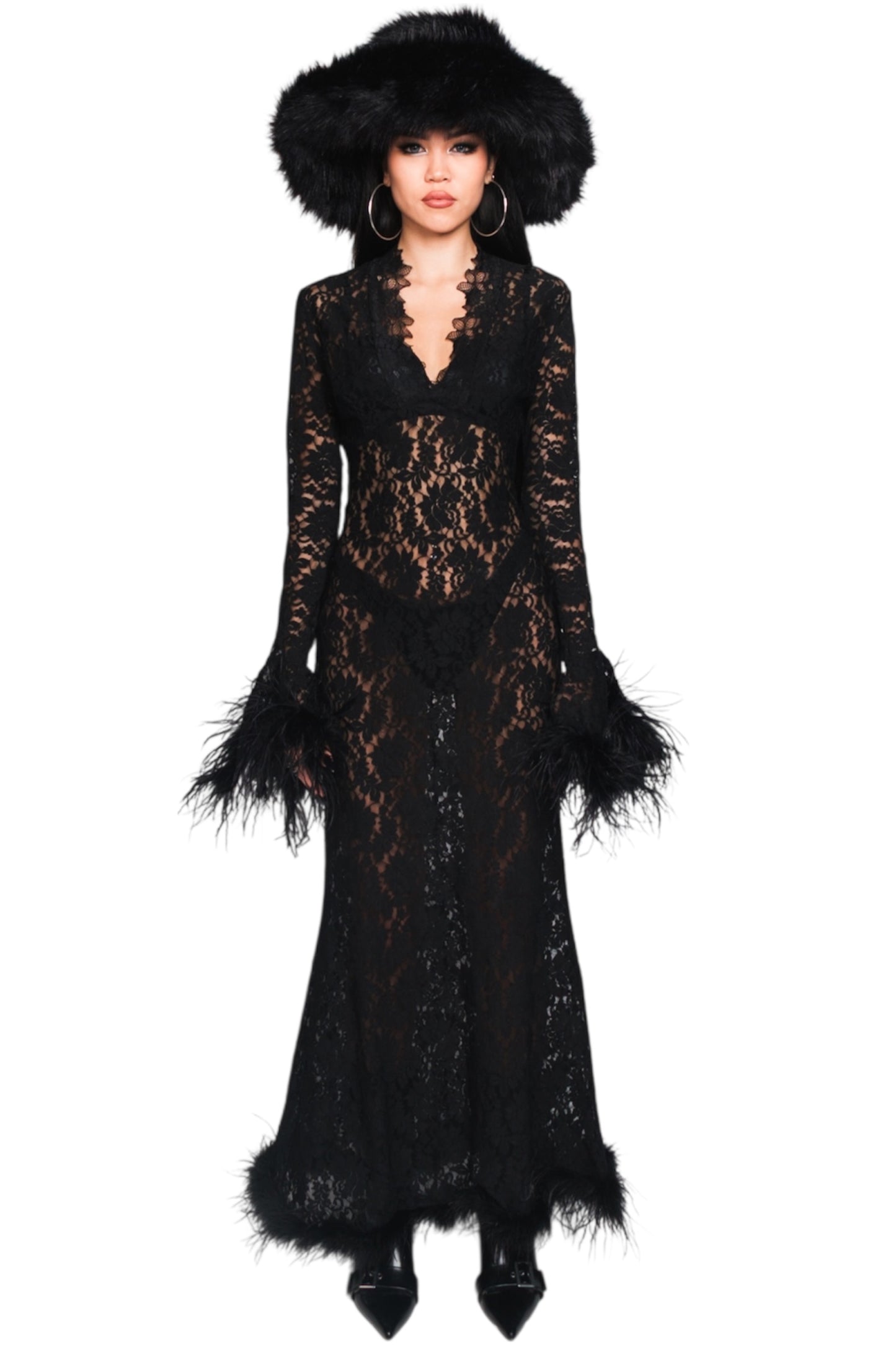 Visibly Invisible Lace Dress