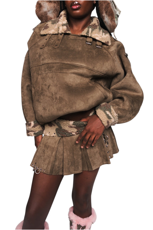 Kiss Me I’m Irish Suede Mini Skirt