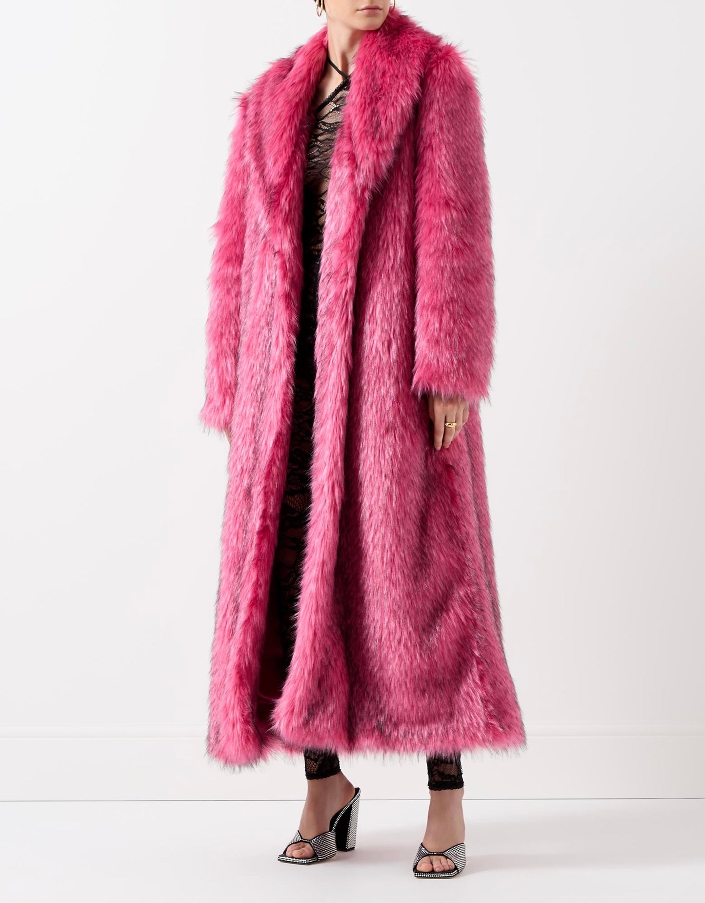 Hot Pink Full Length Coat