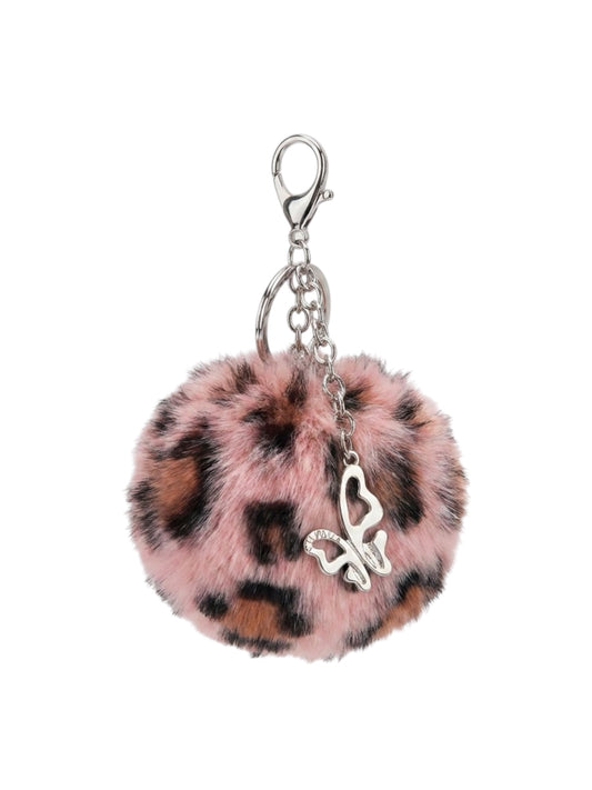 Pink inside silver butterfly keychain (pre order)