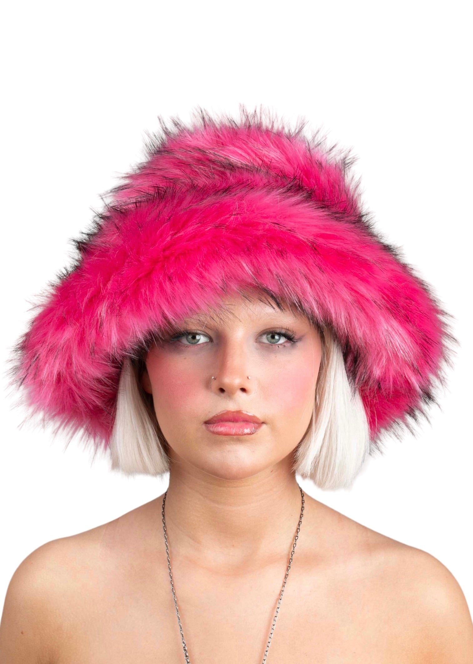 【希少】 rashhiiid faux fur pink hat ファー帽子ピンク